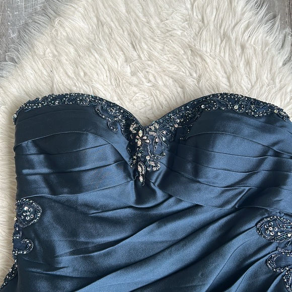 Social Occasions by Mon Cheri Silk Dress and Jacket - Picture 3 of 12